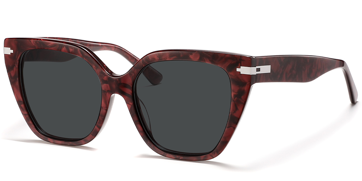 Pattern-Red+Dark Grey Polarized