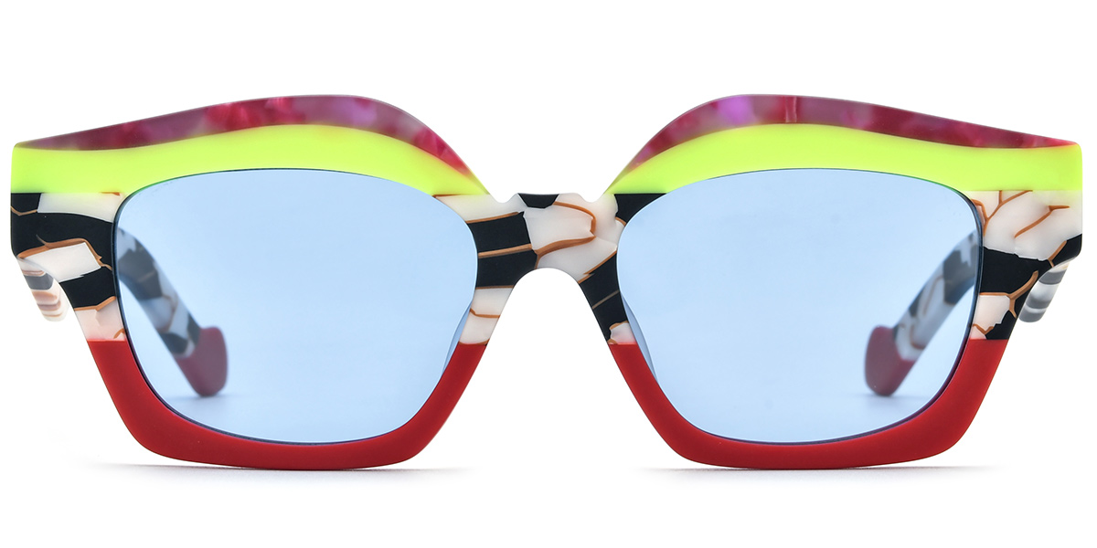 Pattern-Red+Light Blue Polarized