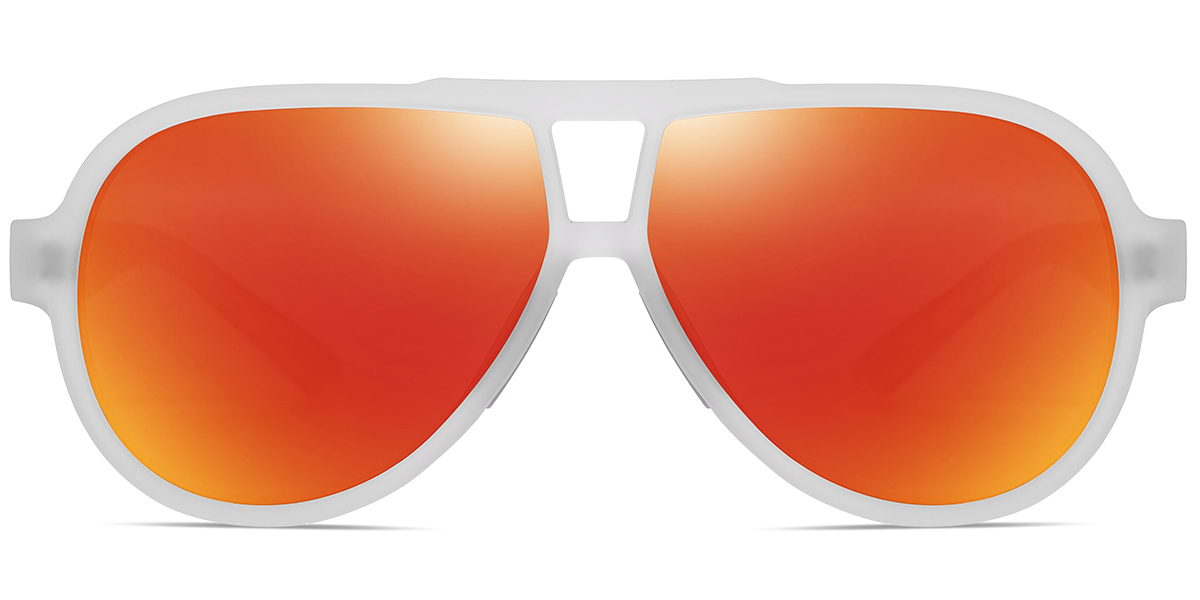 Translucent-White+Mirrored Red Polarized
