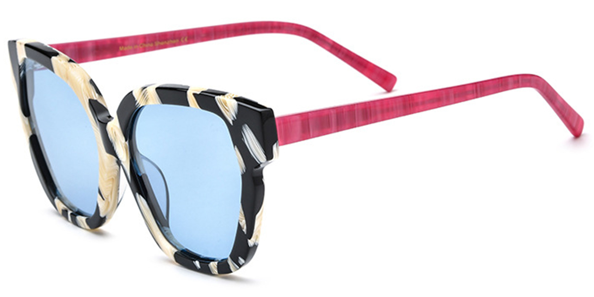 Pattern-White+Blue Polarized